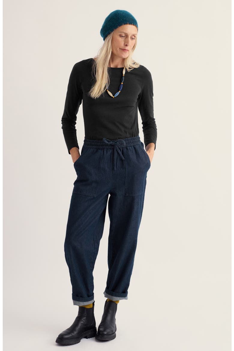 Easel Stretch Organic Cotton Top, Alternate, color, ONYX
