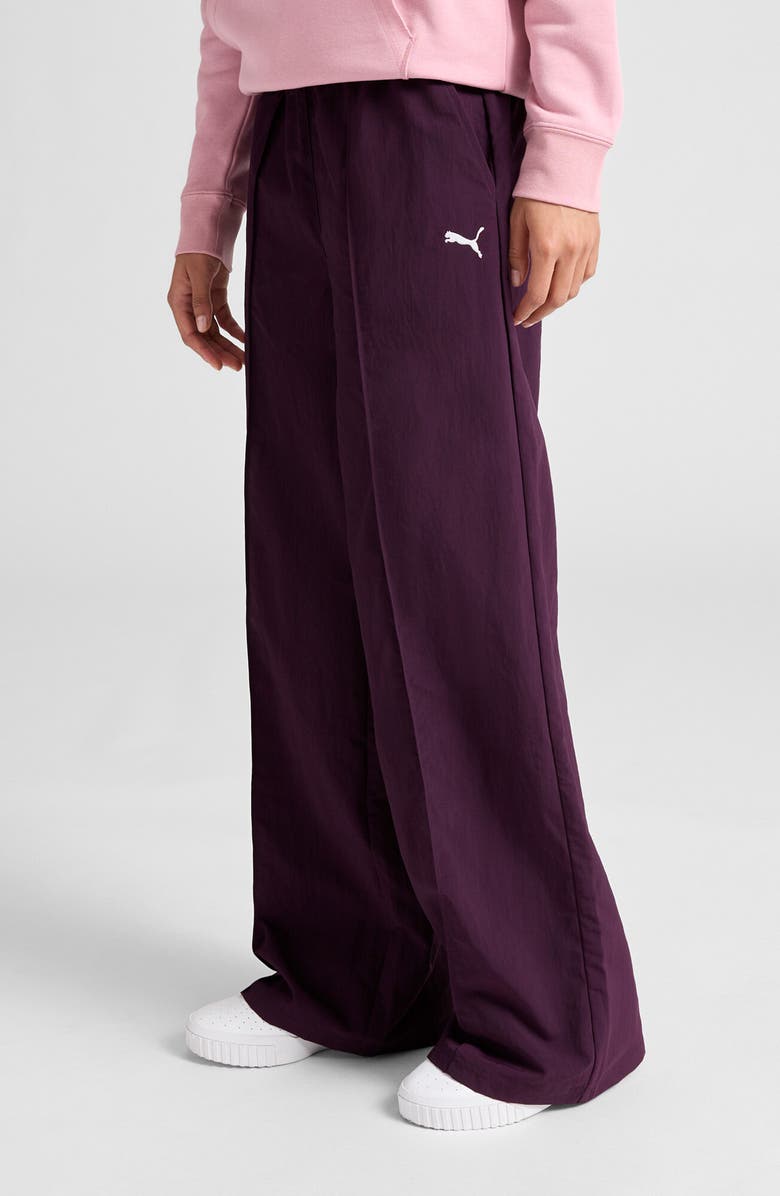 PUMA Essential Pintuck Pants, Alternate, color, Midnight Plum
