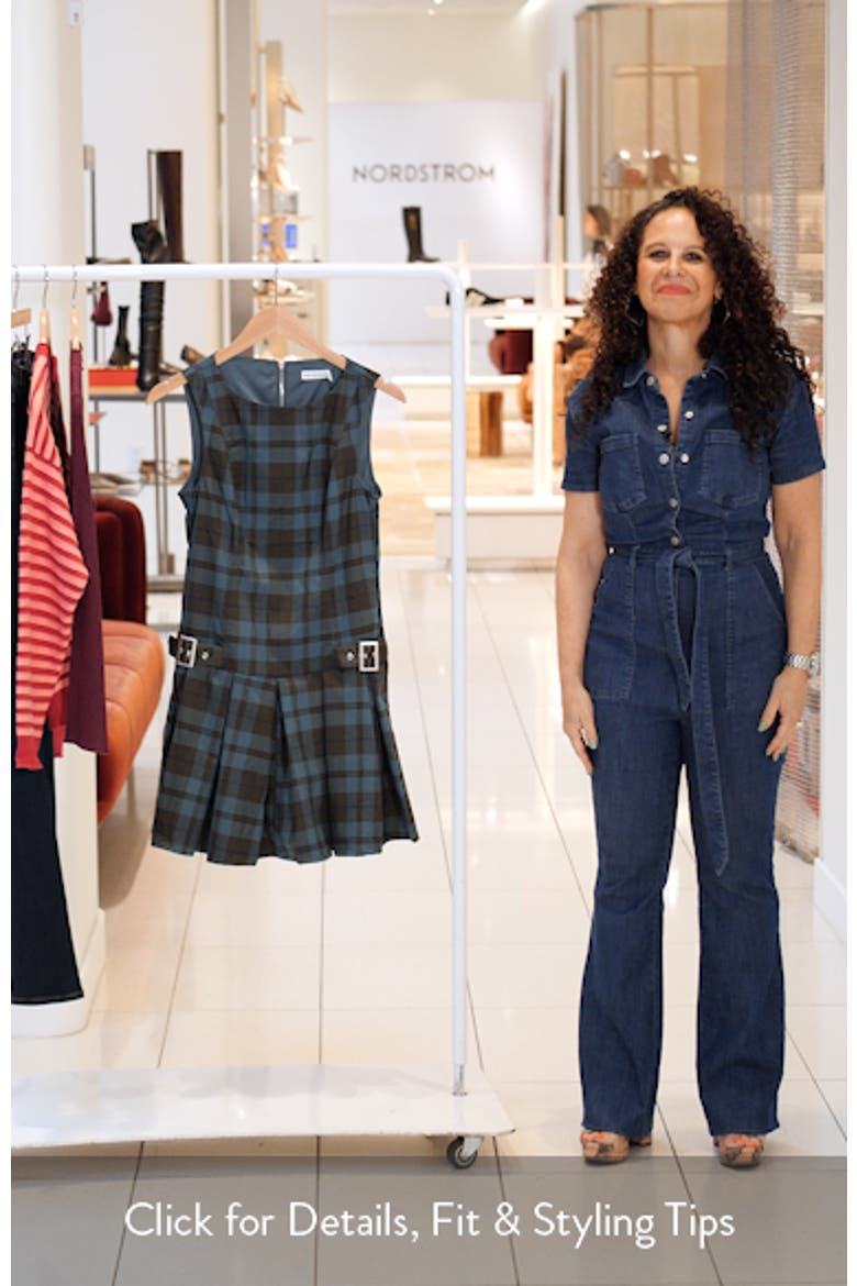Plaid Pleated Stretch Minidress video