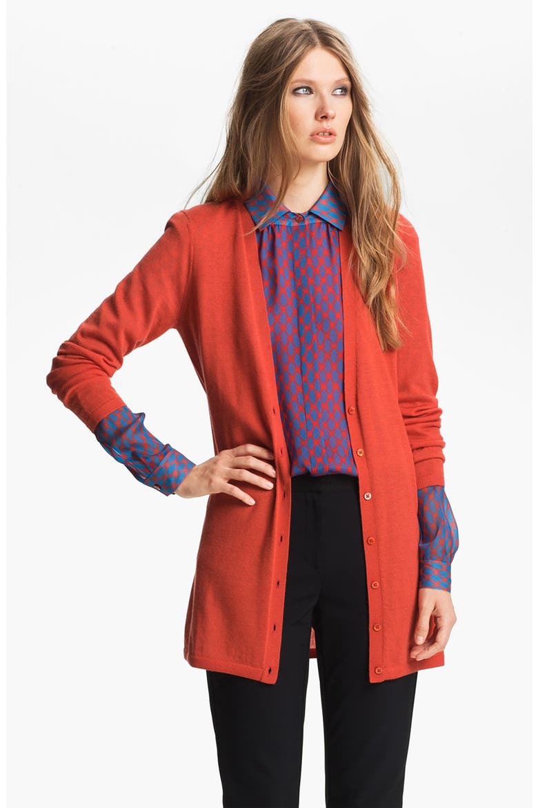 'Sofie' Cashmere Cardigan (Nordstrom Exclusive), Main, color, RED AURORA