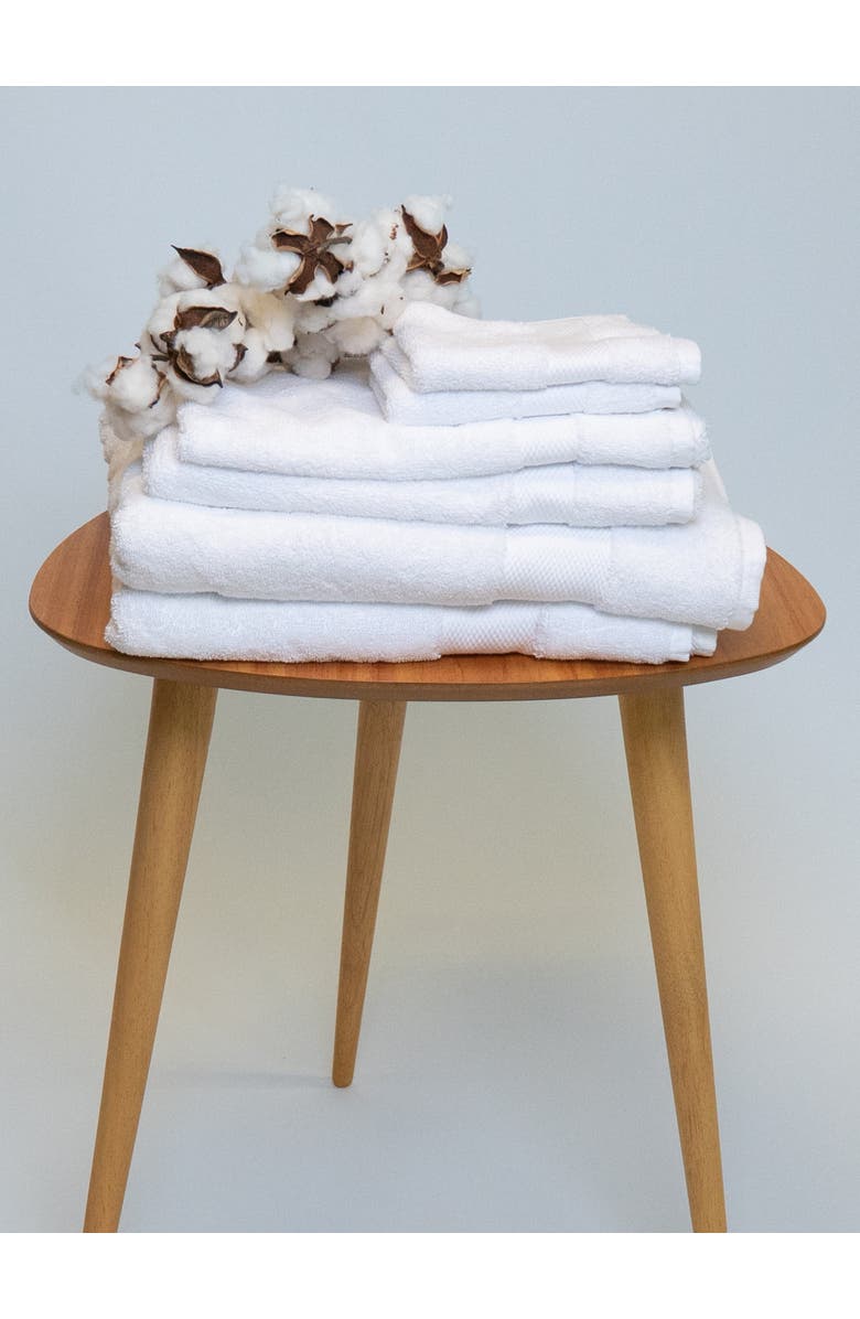 Terra Thread Organic Cotton Towel Set of 6, Alternate, color, White