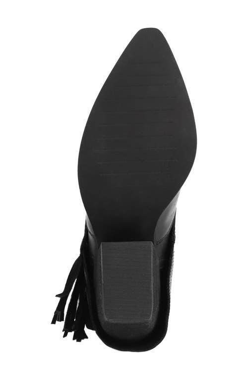 Mia Deston Pointed Toe Western Boot In Black