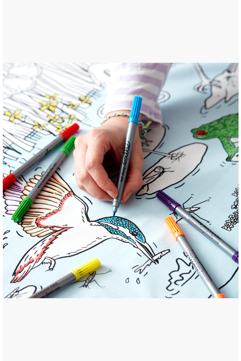 Nature & Wildlife Pond Adventure Tablecloth, Alternate, color, Pond Adventure