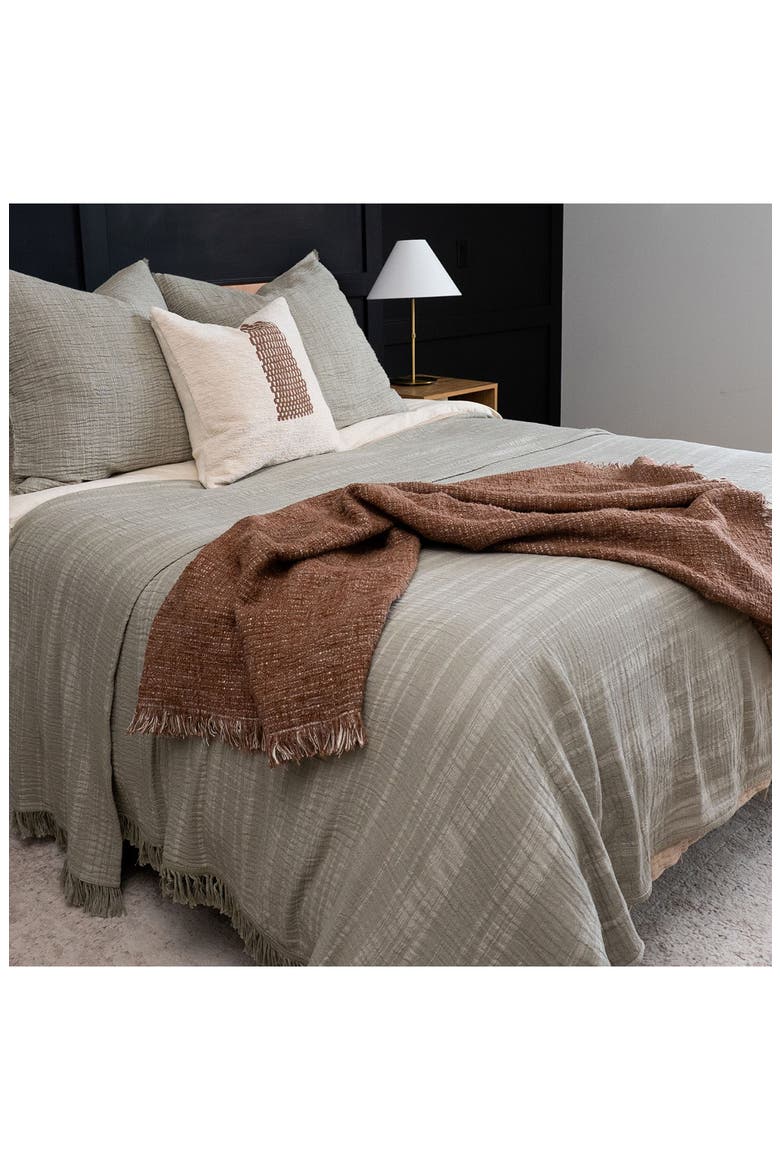 Reversible Fringe Throw Blanket, Alternate, color, CHESTNUT