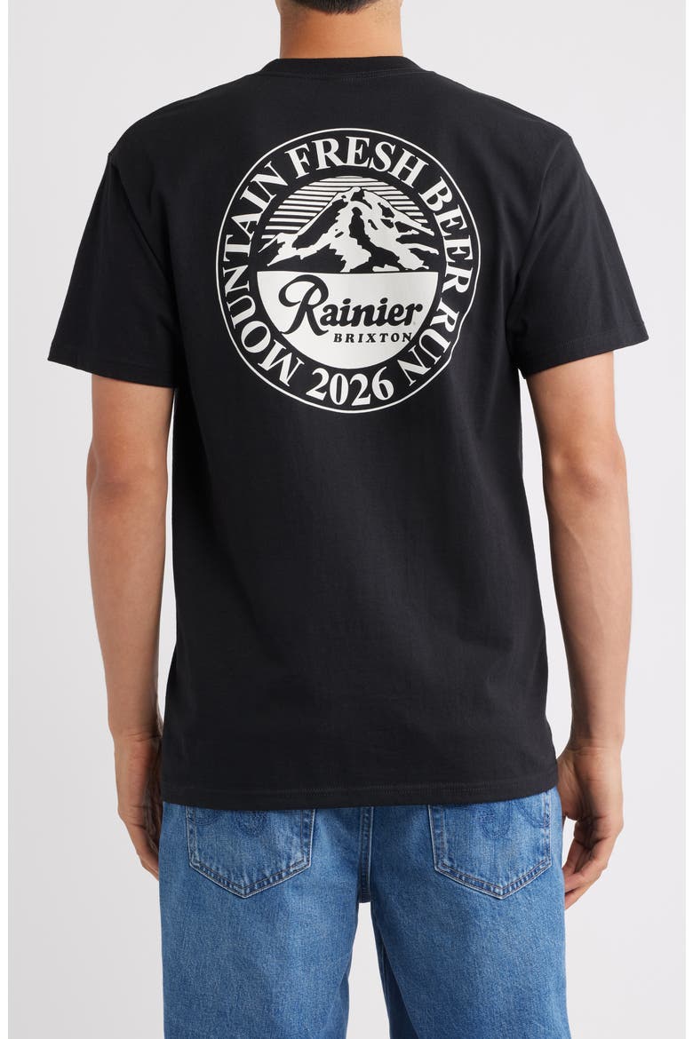 Rainier Beer Run Graphic T-shirt, Alternate, color, BLACK