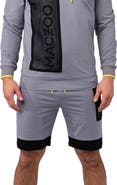 Maceoo Net Grey Stretch Cotton Shorts