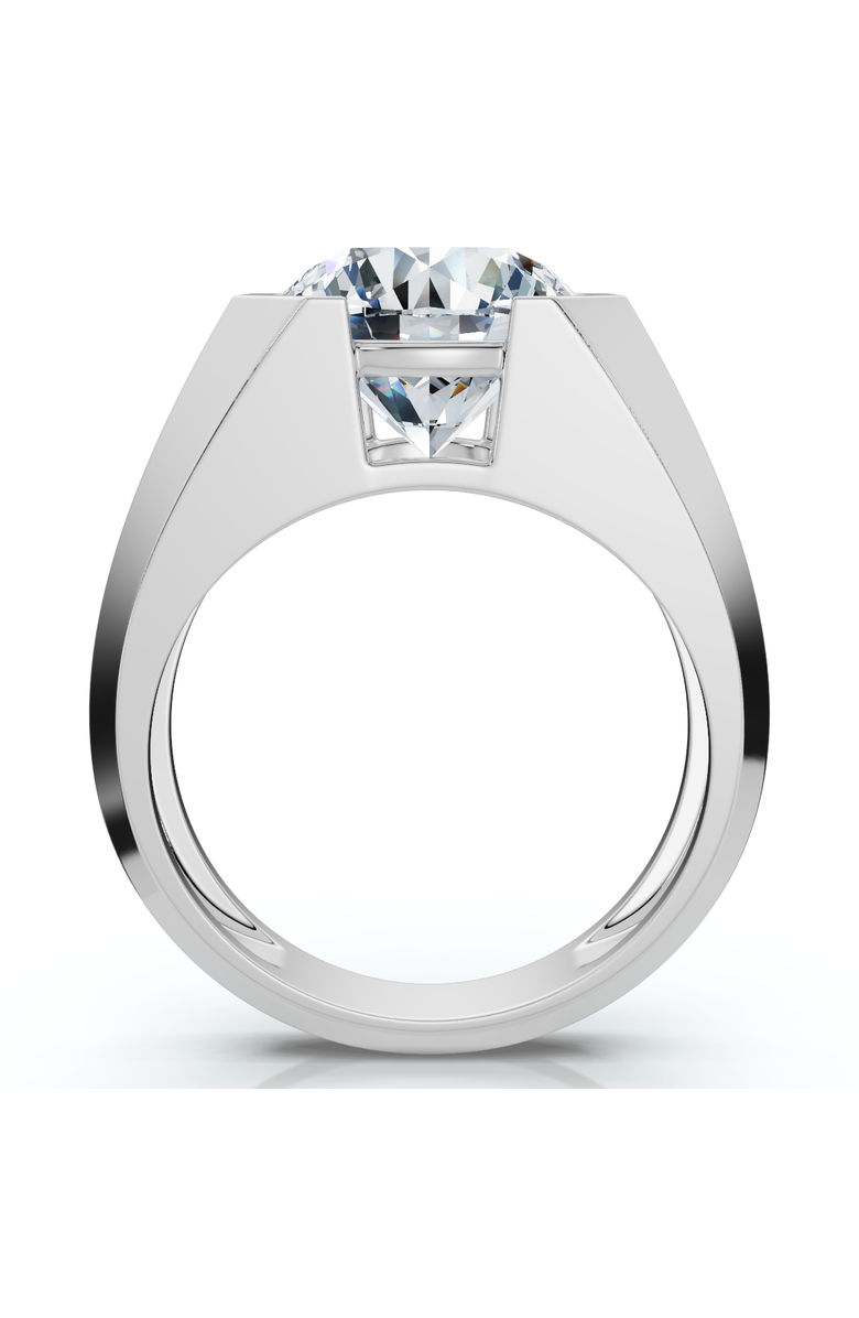 Bliss Diamond Certified 5 Ct Elon Signature Men's Bezel Diamond Ring Lab Grown, Alternate, color, 14K White Gold