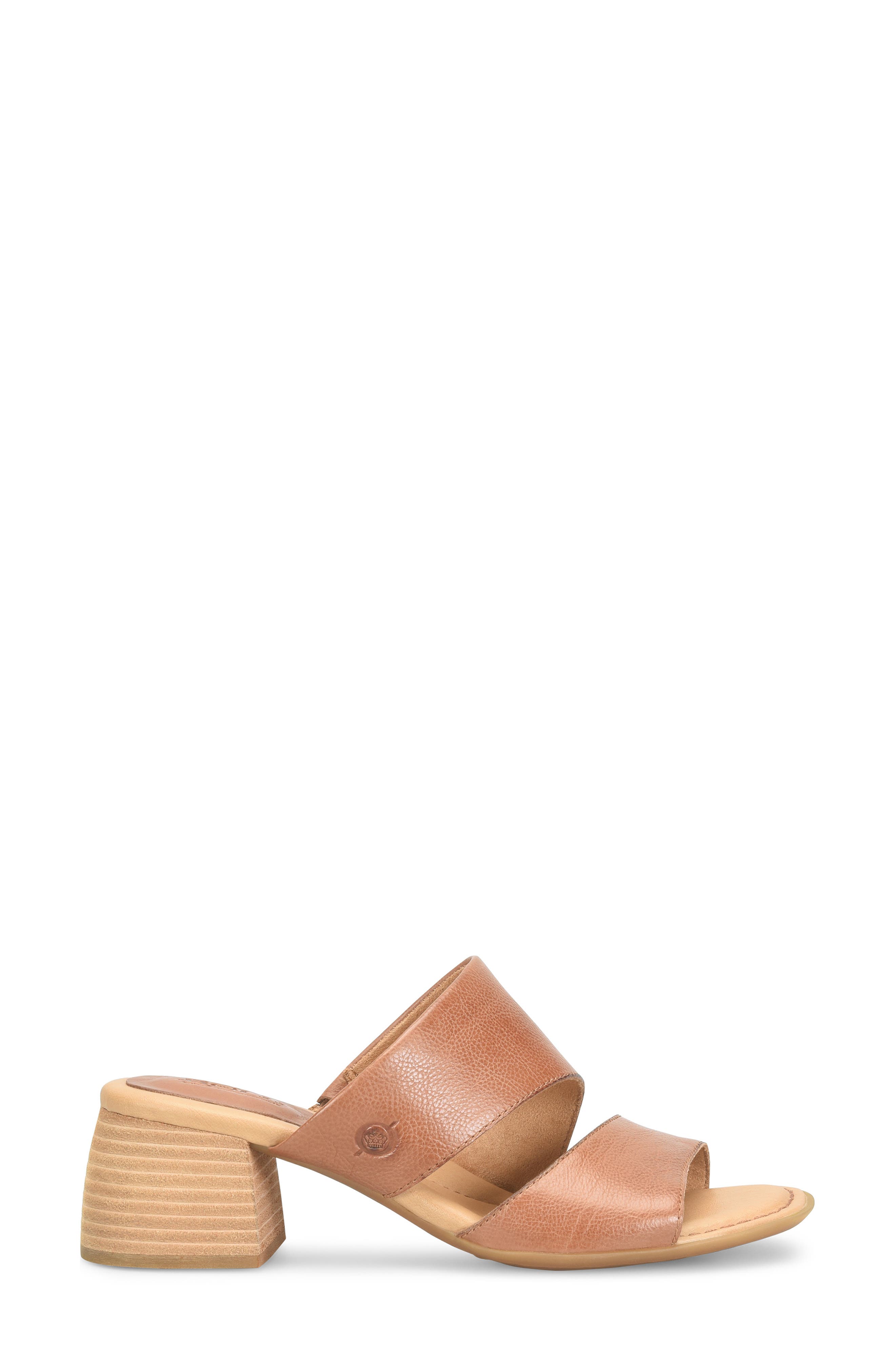 Børn Shea Block Heel Sandal, Alternate, color, Brown Leather