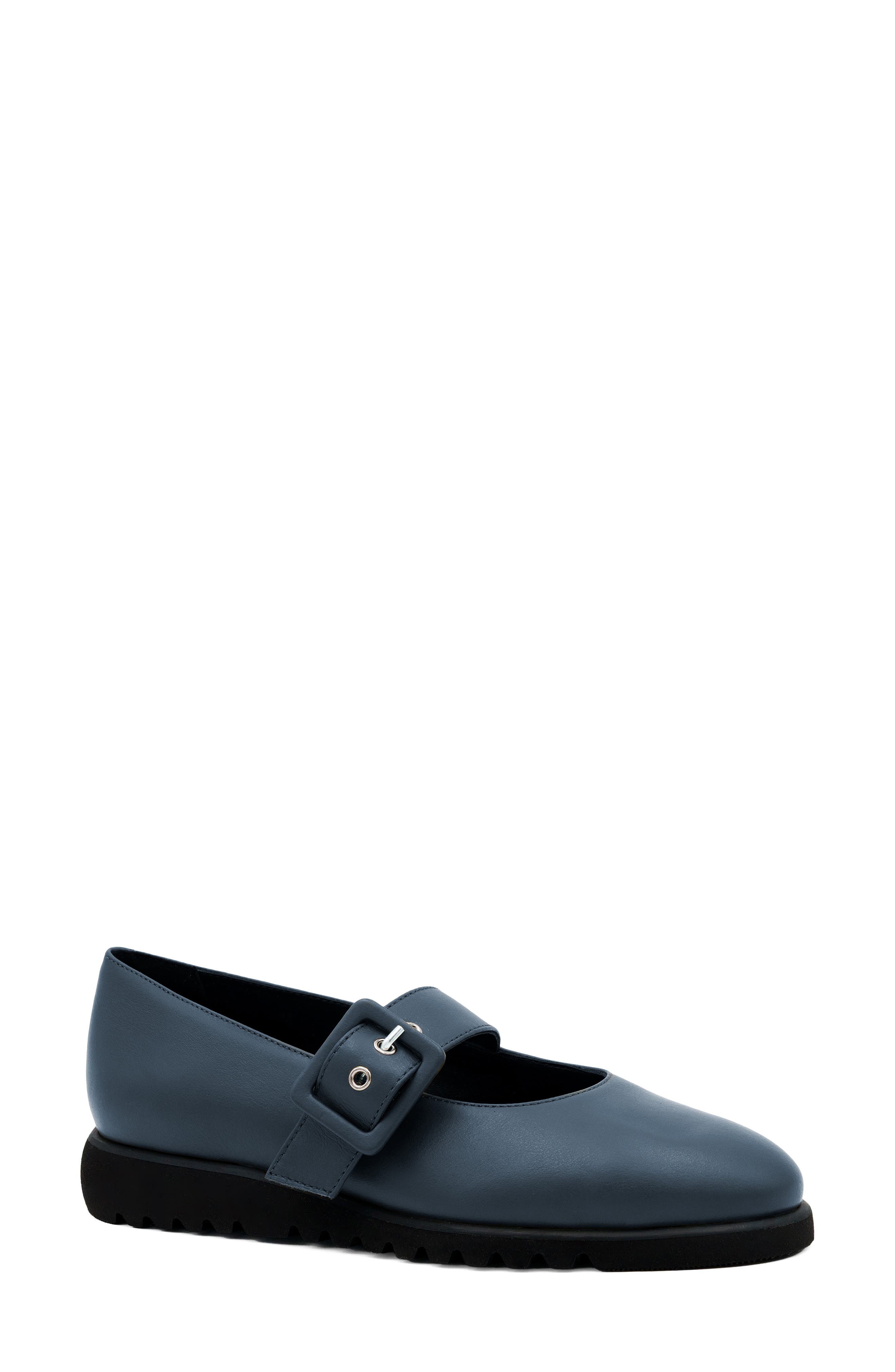 Energia Leather Mary Jane Flat, Main, color, NAVY