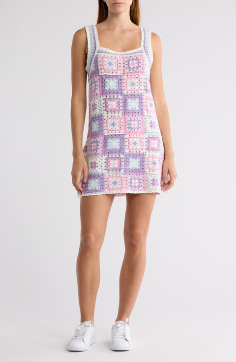 Crocheted Patch Tank Dress