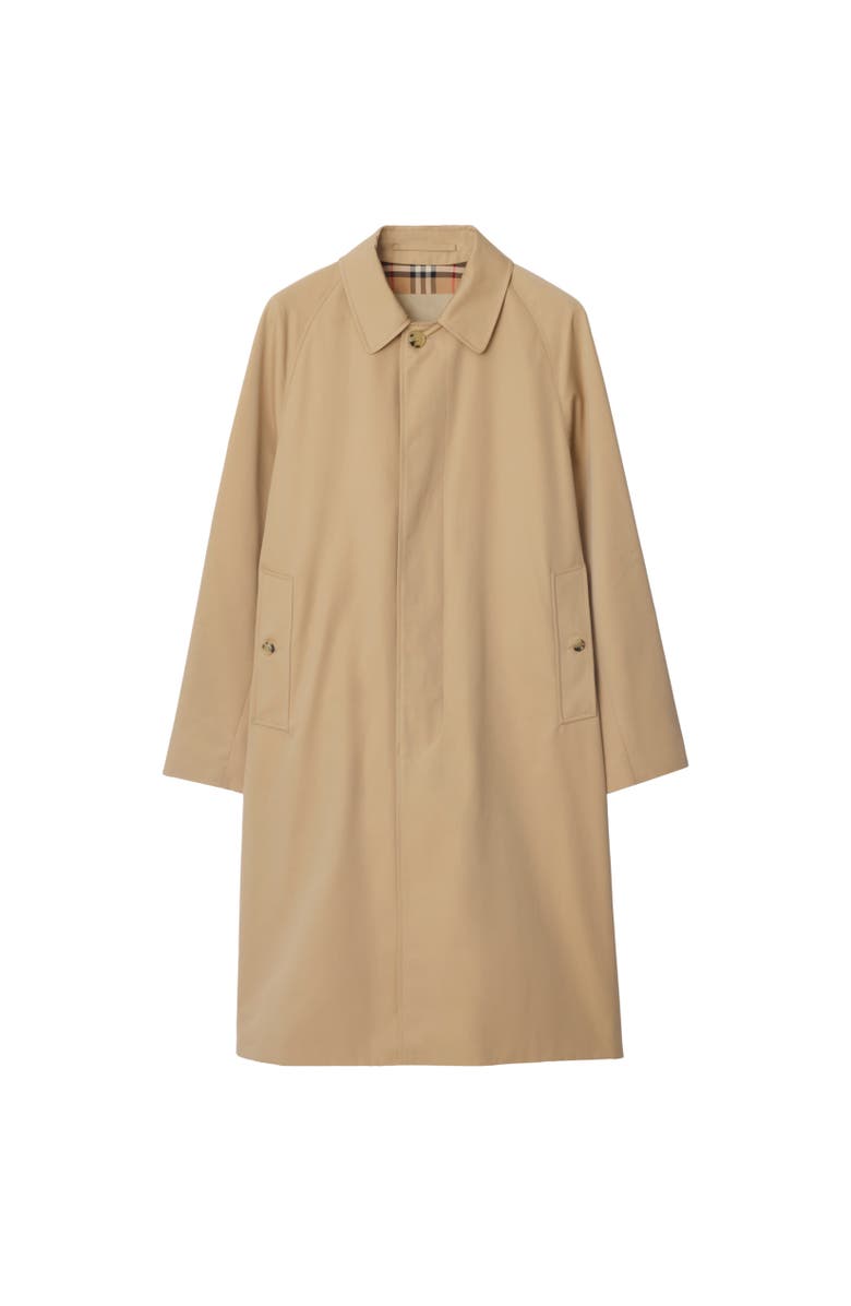 Burberry Long Camden Heritage Car Coat, Alternate, color, Honey