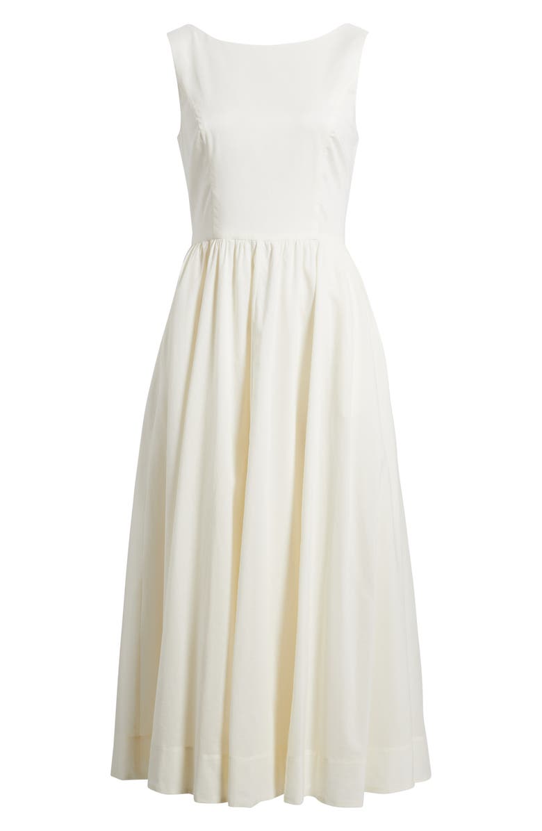 WAYF Bria Boatneck Cotton Dress, Alternate, color, Cream