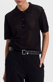 Ronen Chen Knit Polo Top