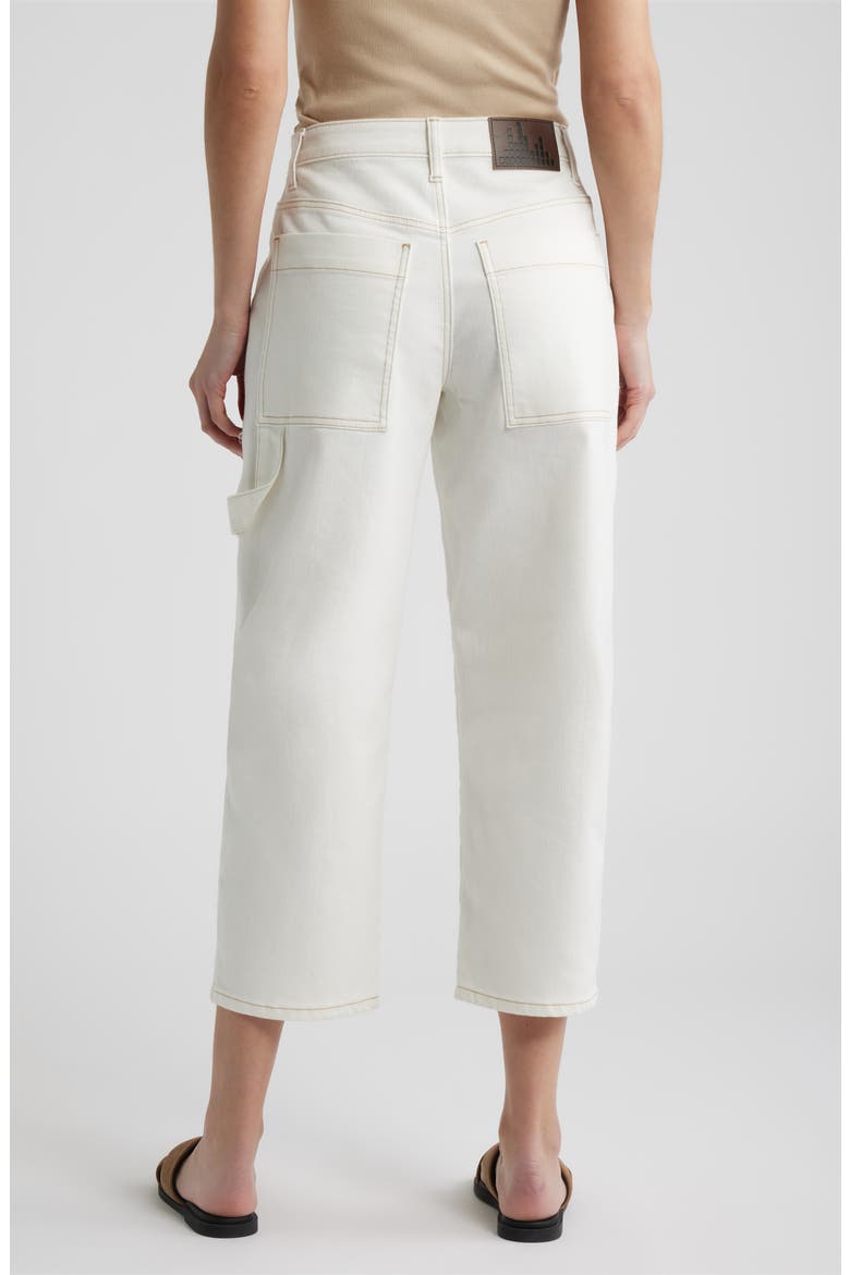 Relaxed Crop Carpenter Jeans, Alternate, color, IVORY
