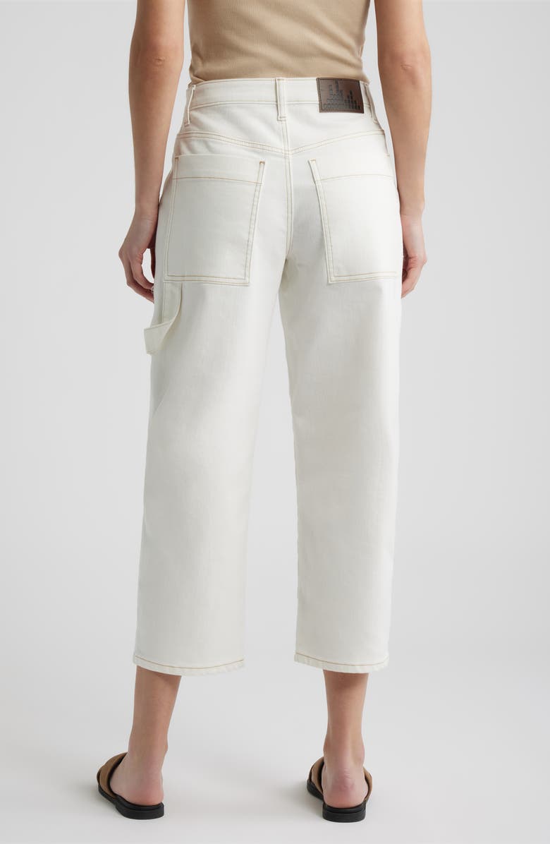 CITY BLUES Relaxed Crop Carpenter Jeans, Alternate, color, Ivory