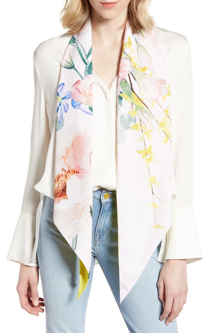 Elegant Skinny Scarf, Main, color, NUDE-PINK