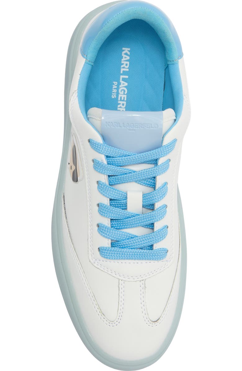 KARL LAGERFELD PARIS Sumava Sneaker, Alternate, color, Bright White/ Baltic Blue