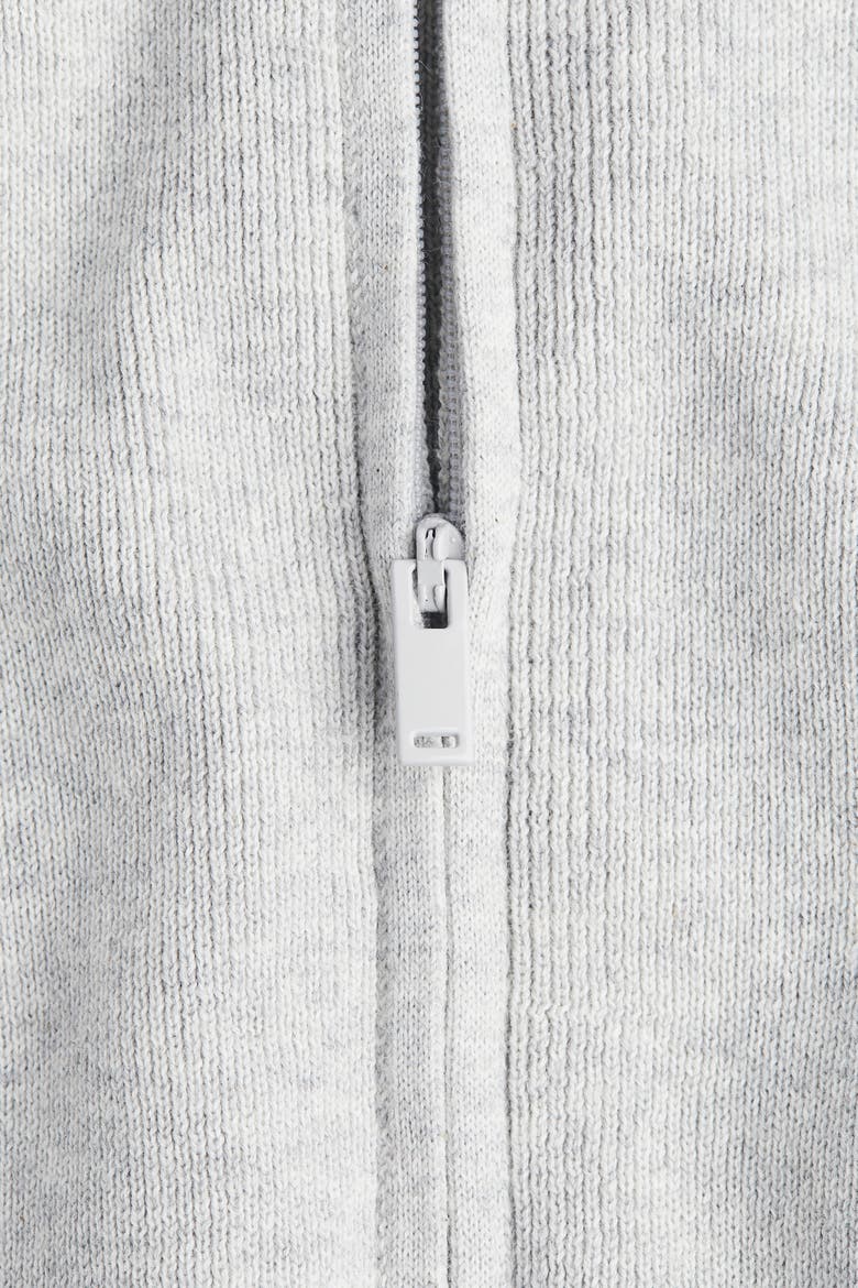 Zip-through Cardigan, Alternate, color, Light gray melange