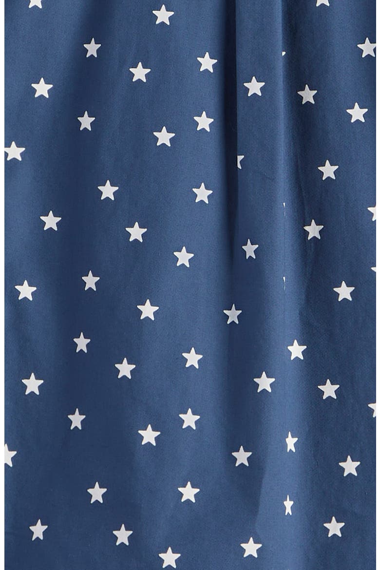 Kids' Print Short Sleeve Button-Up Shirt & Shorts Set, Alternate, color, NAVY DENIM STARRY STARS
