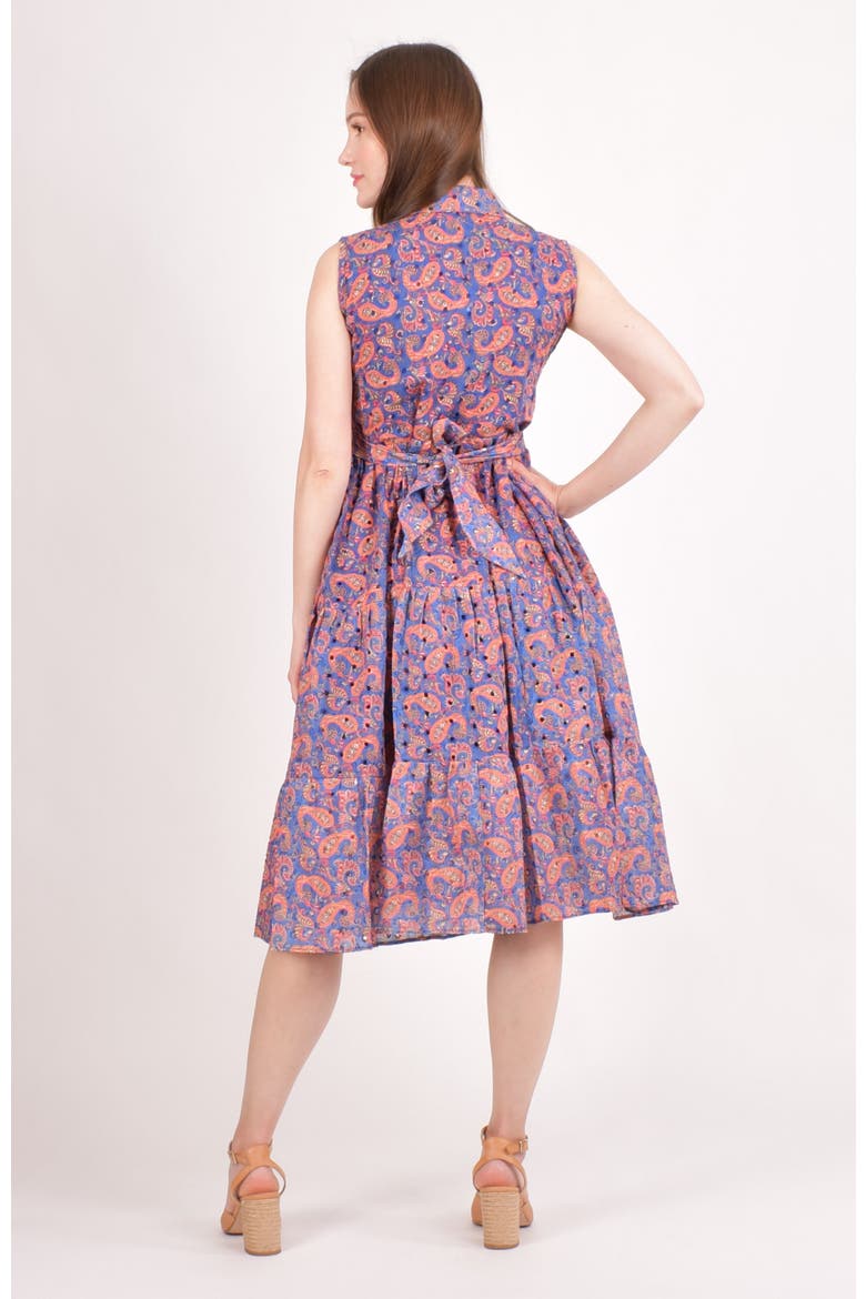 Irina Embroidered Tiered Midi Dress, Alternate, color, Purple
