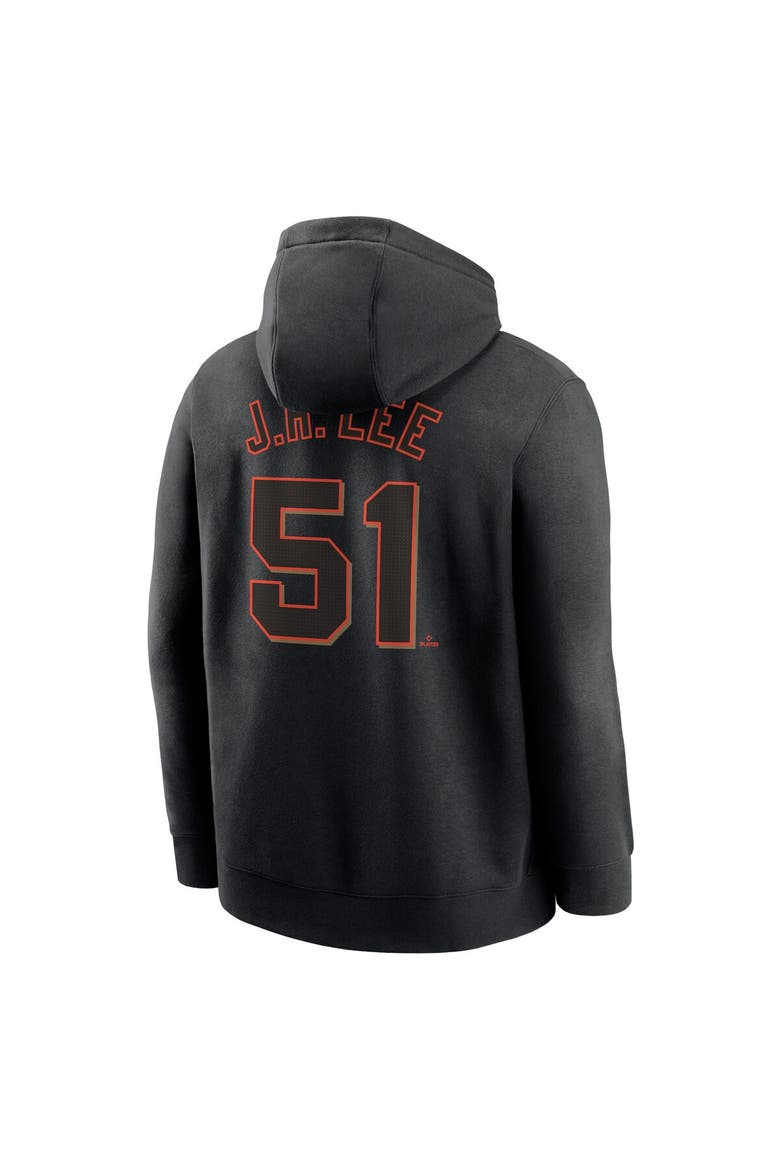 Men's Nike Jung Hoo Lee Black San Francisco Giants Player Name & Number Club Pullover Hoodie, Alternate, color, Black