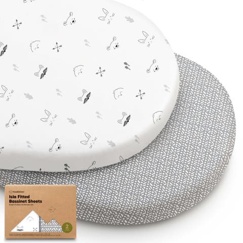 2-Pack Isla Fitted Bassinet Sheets