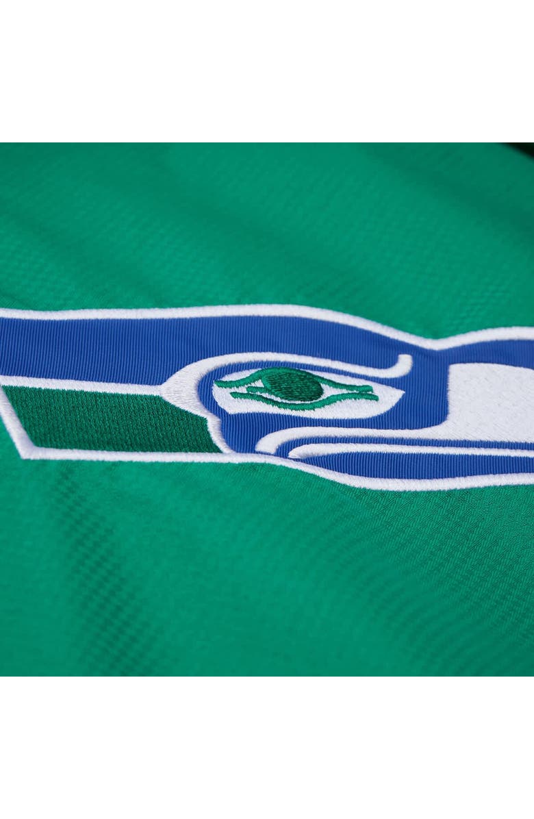 Mitchell & Ness Men's Mitchell & Ness Green/Royal Seattle Seahawks Tie Breaker Vintage Logo Lightweight Anorak Half-Zip Windbreaker, Alternate, color, 