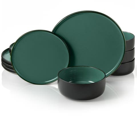 Somerset Collection Ceramic Dinnerware Set - 12 Piece, Service for 4