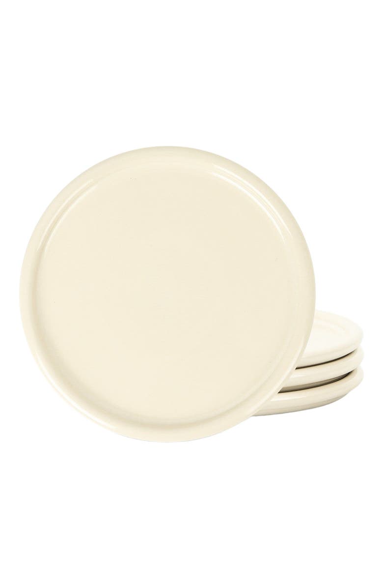 Stone Lain Eden Stoneware 4-Piece Salad Plate Set, Main, color, Beige