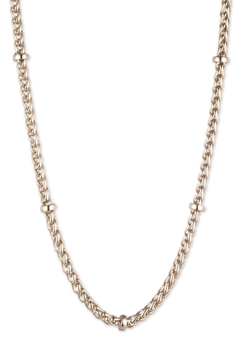 Chain Collar Necklace, Main, color, GOLD