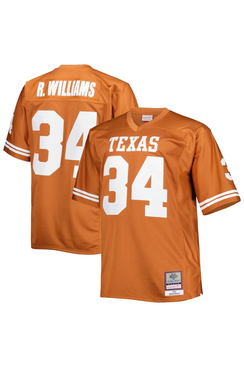 Men's Mitchell & Ness Ricky Williams Texas Orange Texas Longhorns Big & Tall Throwback Jersey, Main, color, Burnt Orange