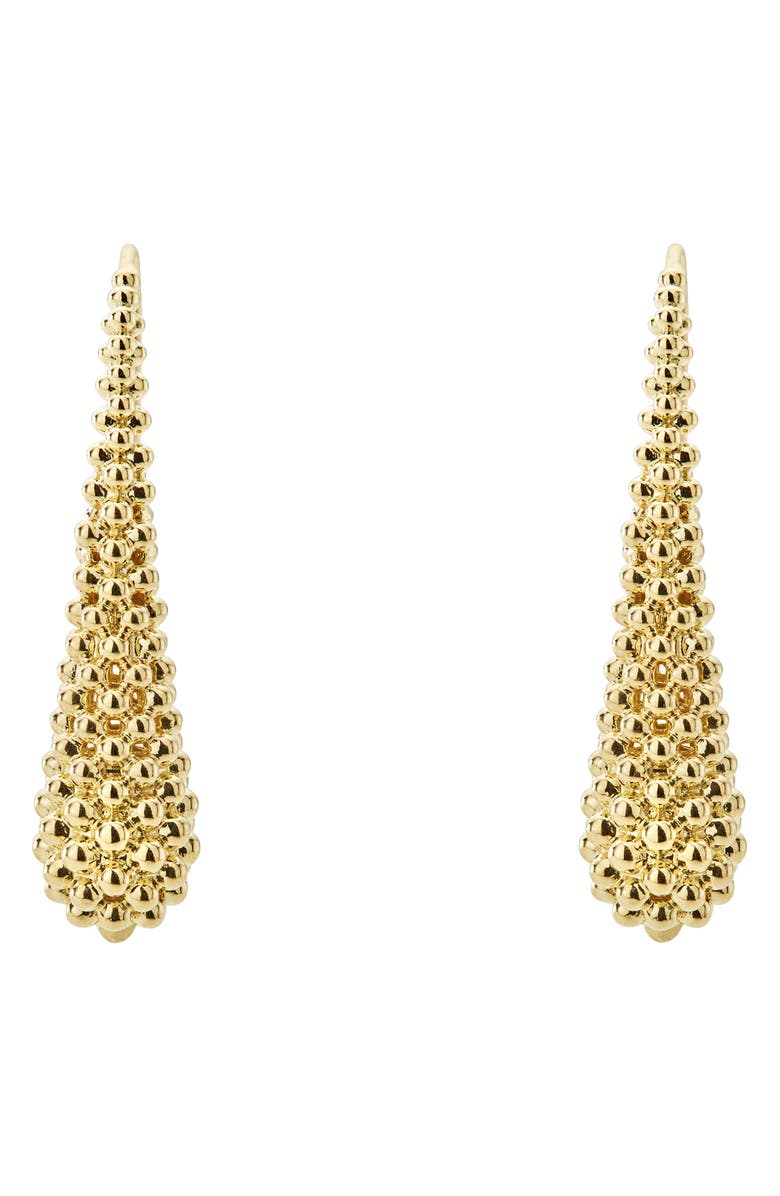 LAGOS Caviar Gold Teardrop Earrings, Alternate, color, Gold