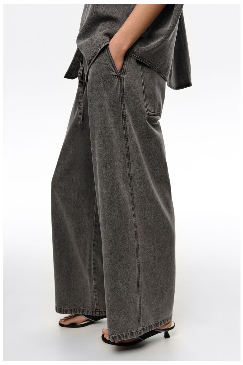 Washed Fluid Jogger Trousers, Alternate, color, WASHED BLACK