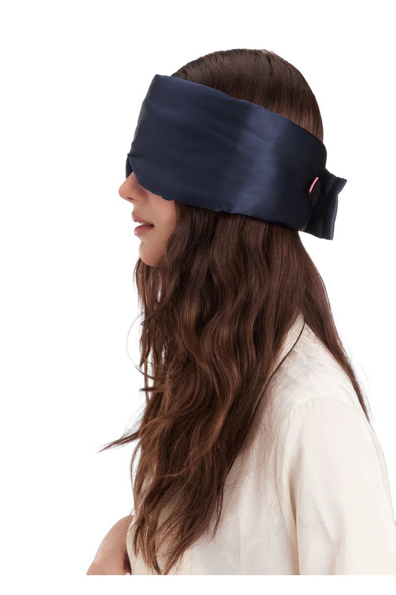 Bunny Ears Silk Scrunchie Trio Gift Set, Alternate, color, Navy