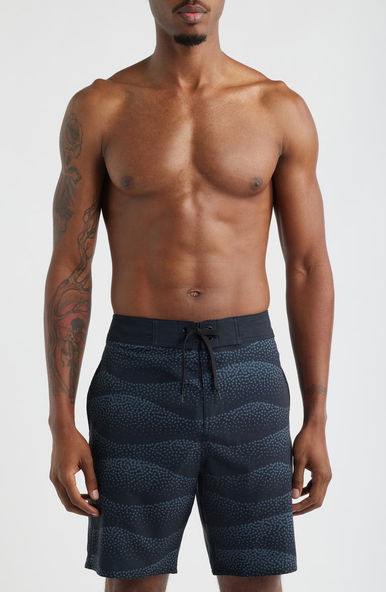 SANTO STUDIO Cole Houshmand Pro Board Shorts, Main, color, Black