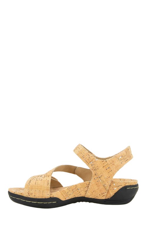 Jambu Women's Makayla Slip On Casual Flat Sandals In Cork Shimmer