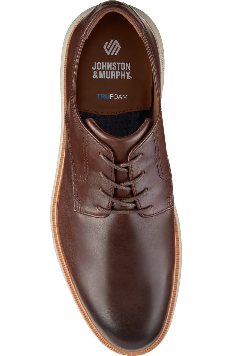 Johnston & Murphy Larkin Plain Toe Derby, Alternate, color, Mahogany Italian Calfskin