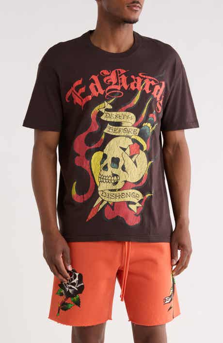 Ed Hardy Dagger Skull Graphic T-Shirt