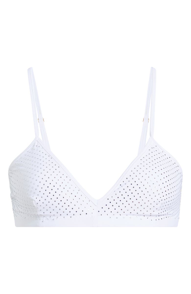 Commando Party Starter Bralette, Alternate, color, Crystal White