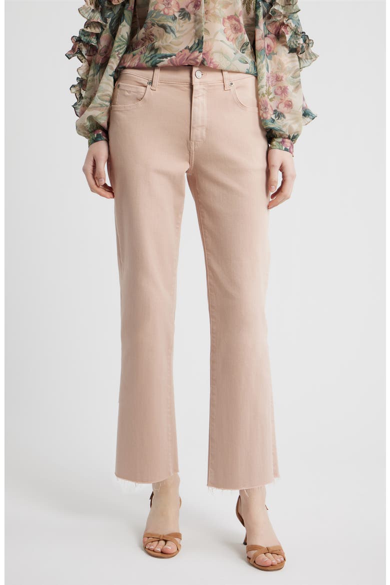 Mika High Waist Raw Hem Pants, Main, color, ASH ROSE