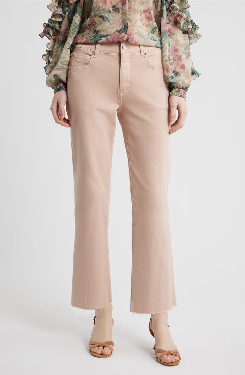 KOBI HALPERIN Mika High Waist Raw Hem Pants, Main, color, Ash Rose