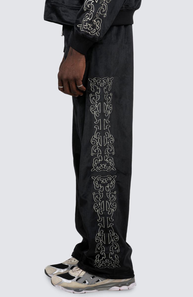 PLEASURES Unquote Velour Track Pants, Alternate, color, 