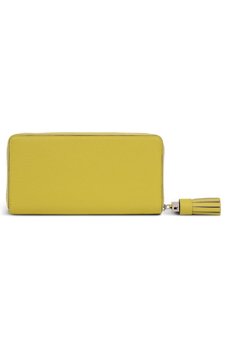 Radley Noble Alley Large Zip Wallet, Alternate, color, Limoncello