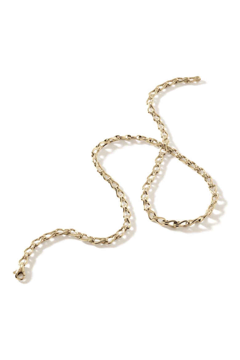 Surf Link Necklace, Alternate, color, GOLD