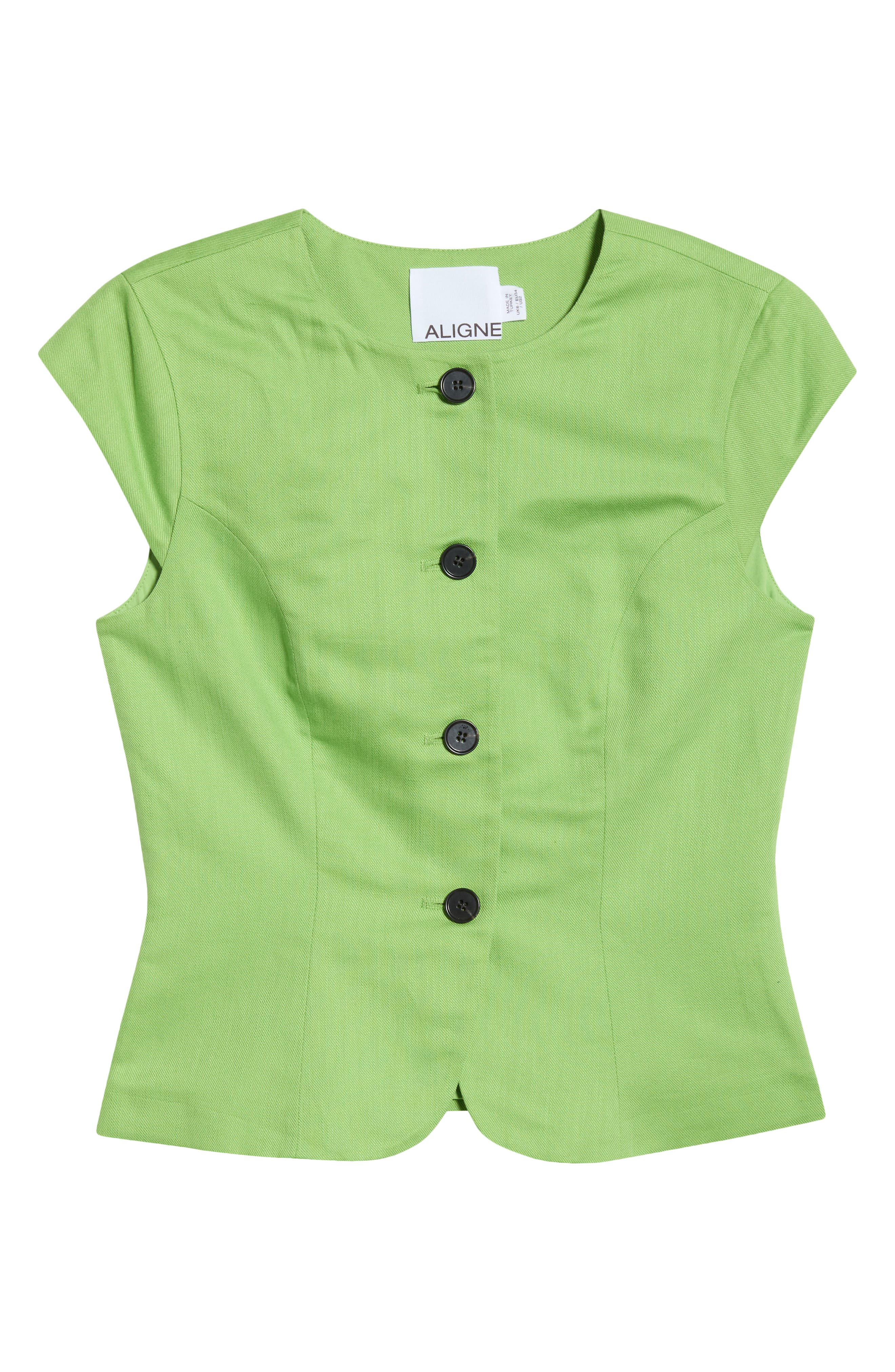Connie Organic Cotton & Linen Blend Button-Up Top - image 3