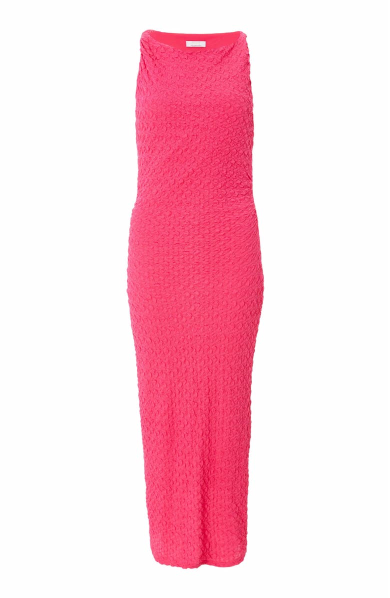 QUIZ Textured Jersey Midi Dress With Twist Strap Detail, Alternate, color,