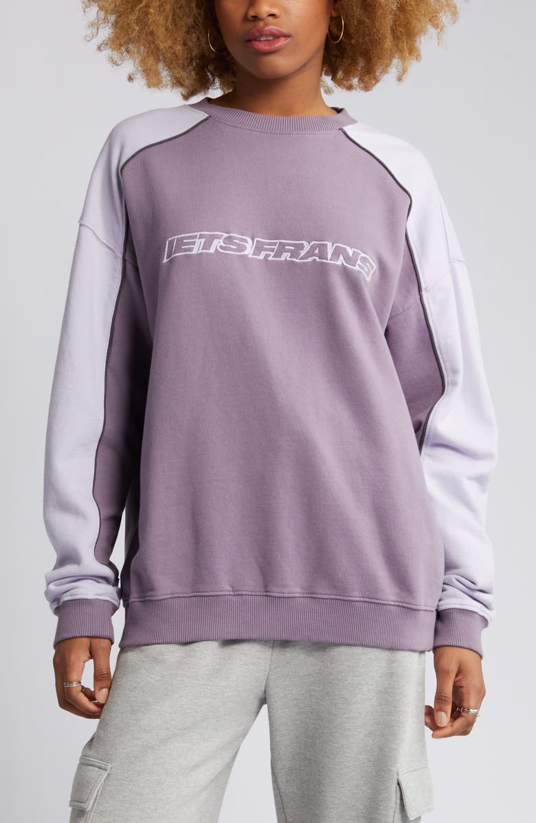 Iets Frans Panel Cotton Sweatshirt, Alternate, color, 