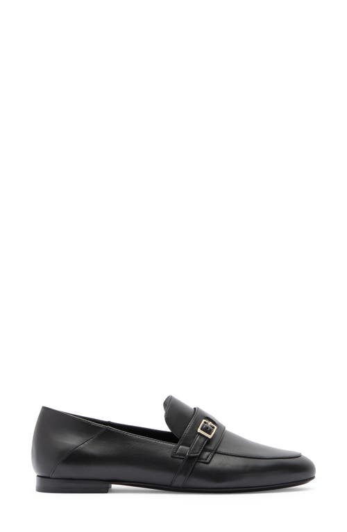 Longchamp Buckle Strap Loafer In Black