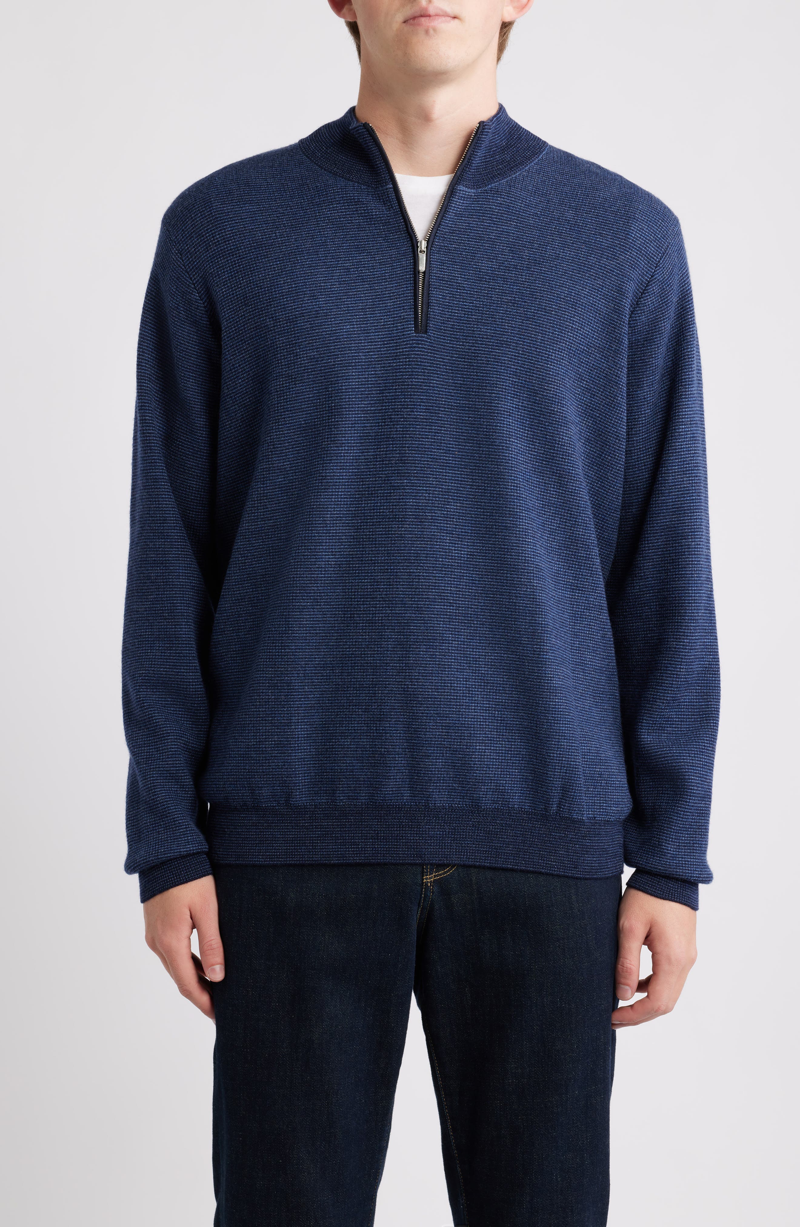 Peter Millar West Merino Wool Quarter Zip Sweater