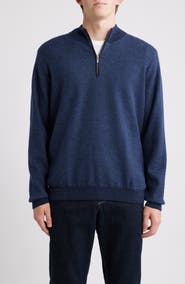 Peter Millar West Merino Wool Quarter Zip Sweater